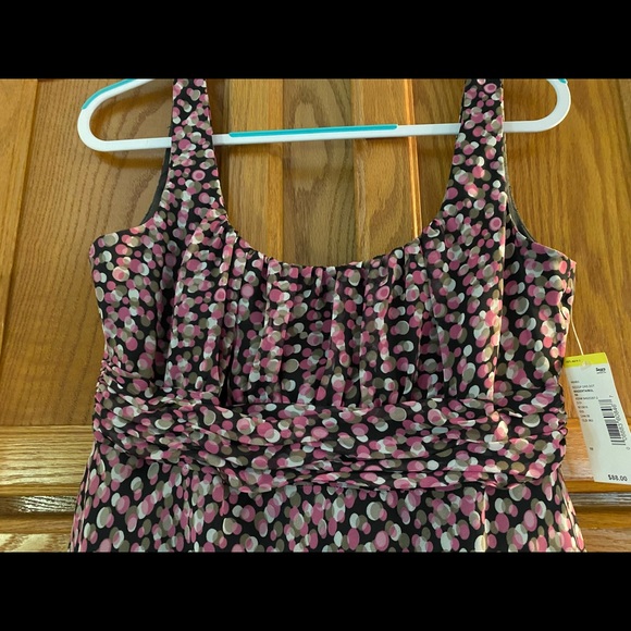 Rena Rowen Dress~ black with pink, white, beige. NWOT - Picture 3 of 4